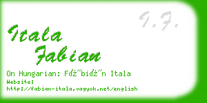 itala fabian business card